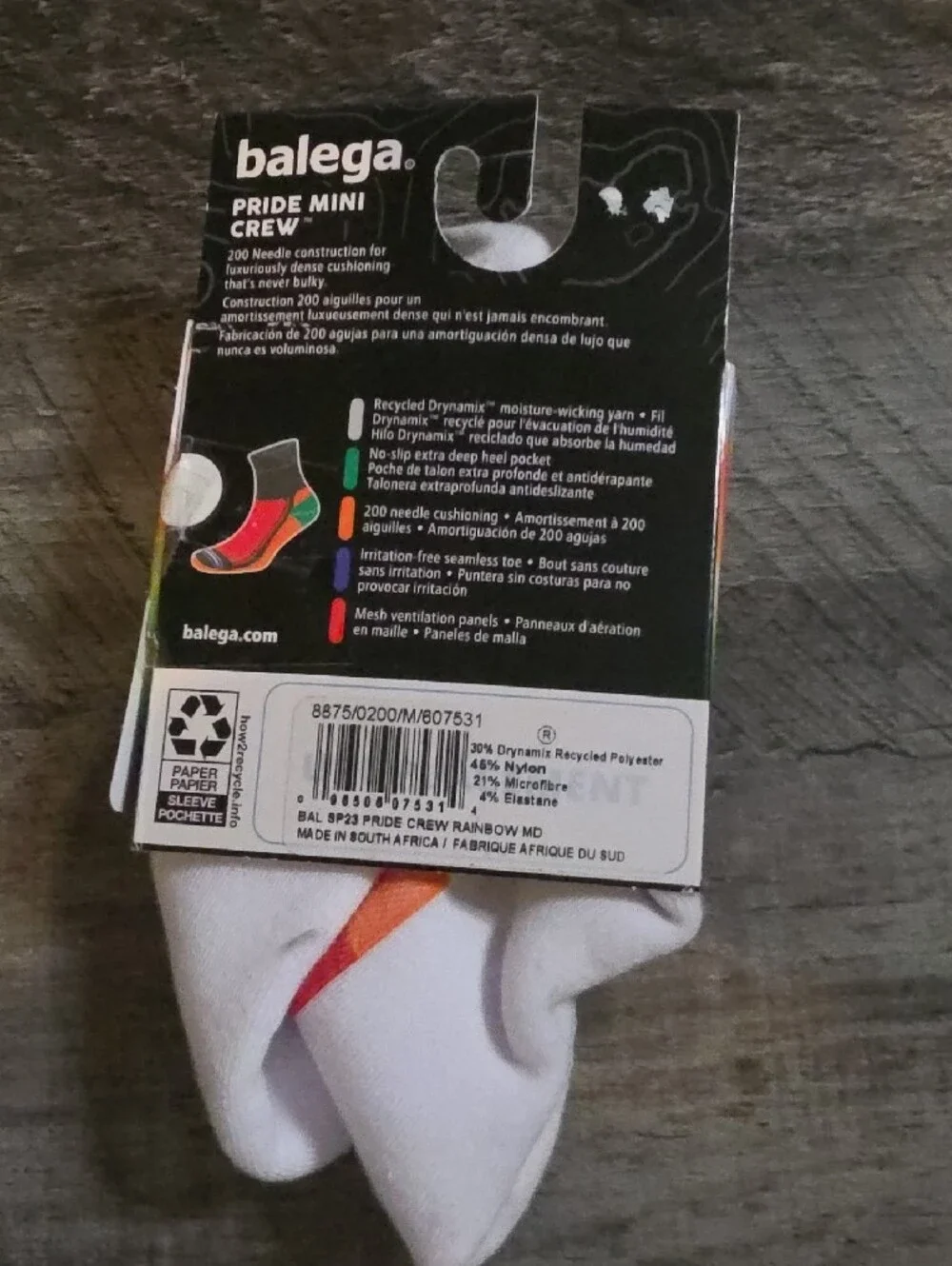 Balega Pride Mini Crew Socks - Multicolor Athletic Comfort